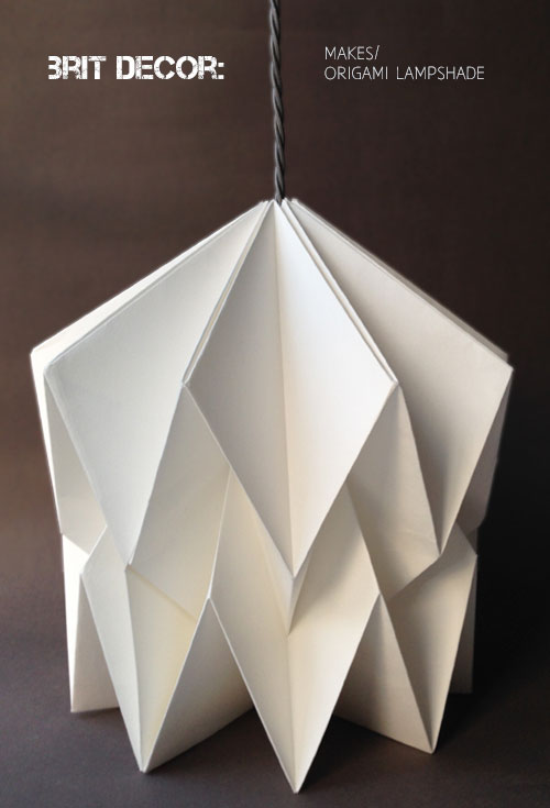 Brit Decor : Home Page: Brit Decor: Makes/ Origami Lampshade
