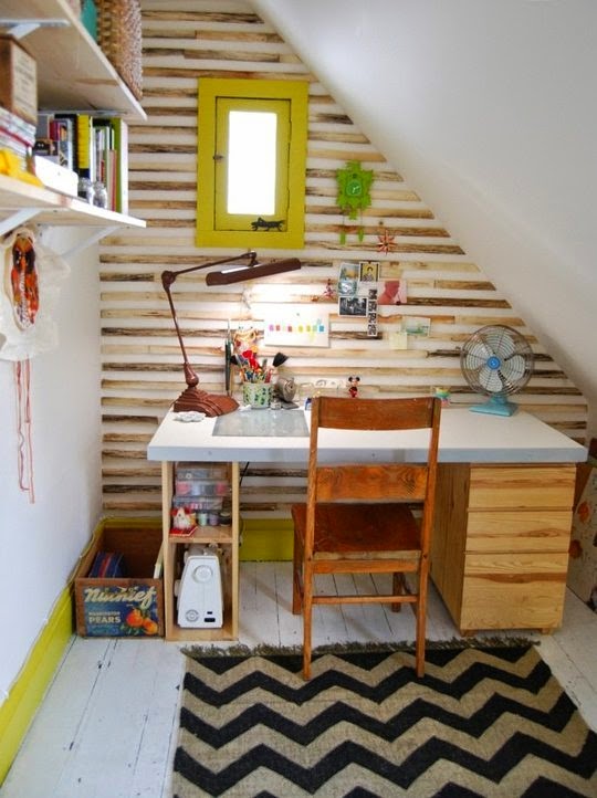 ¿Cómo Decorar una Pequeña Oficina en Casa? Small Home Office by artesydisenos.blogspot.com