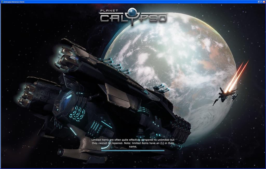 Entropia Universe: Loading screen of Planet Calypso after Space release ...