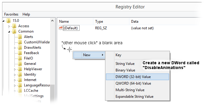 disable cursor animation in office 2016 disable cursor animation in office 2016