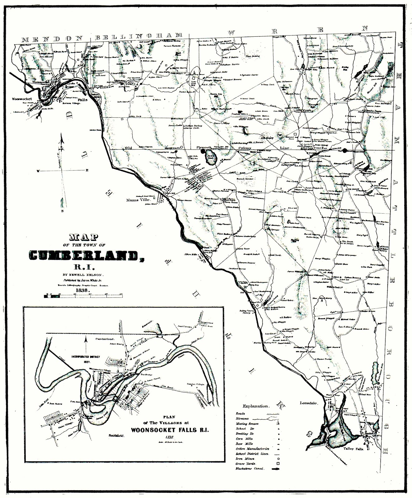 Filiopietism Prism Mappy Monday (September 23, 2013) 1838 Newell Nelson map of Cumberland