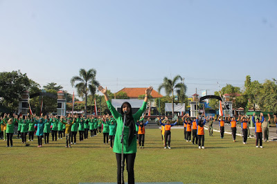 JAGA KEBUGARAN TUBUH, PERSIT KODIM SRAGEN SENAM AEROBIK