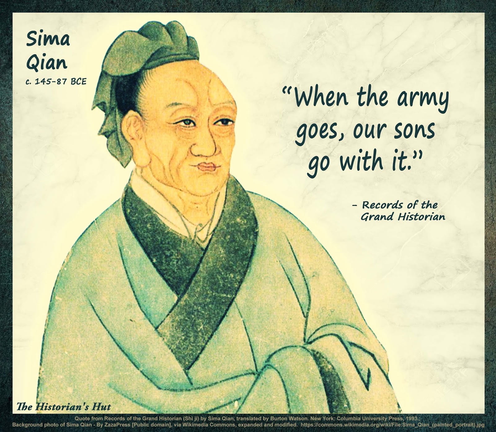 The Historian's Hut Quote Pictures: Sima Qian
