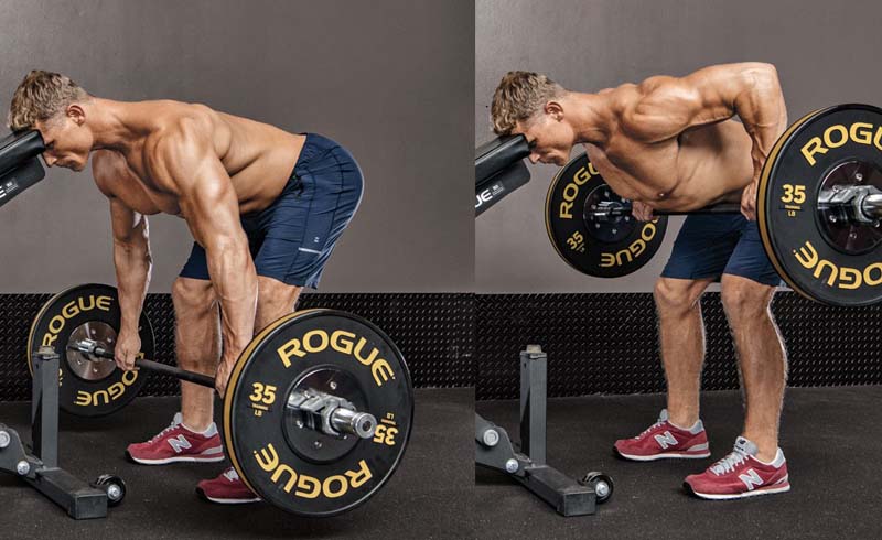 Head-Supported Barbell Bentover Row