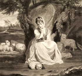 Frances Anne Crewe as St Genevieve  Print by T Watson after Sir Joshua Reynolds (1773)  © British Museum