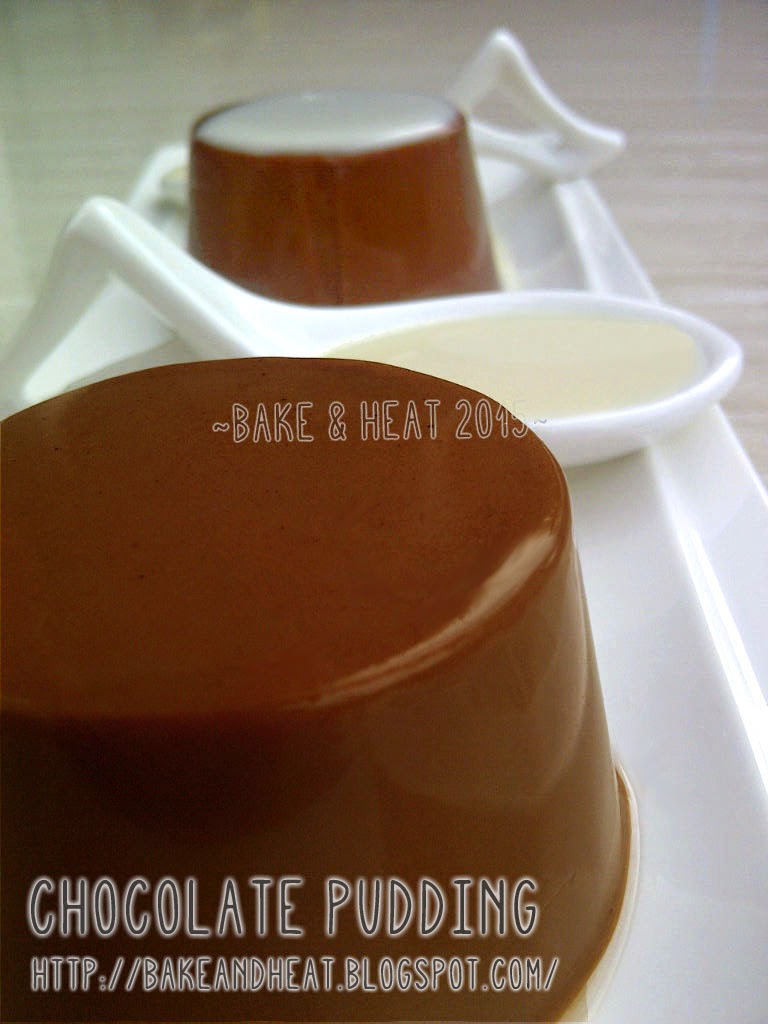 ♥ Bake & Heat ♥ Homemade Chocolate pudding w/ Milk vla recipe٩(^ ^ )♥