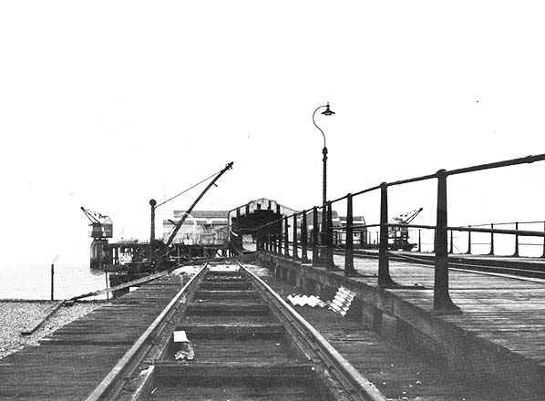View along pier