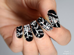 copper nails tweed accents chevron simplynailogical