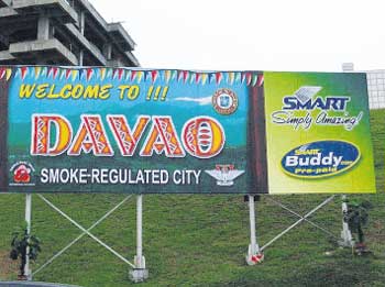 davao city signage smoking anti tourism asia destination pacific usual