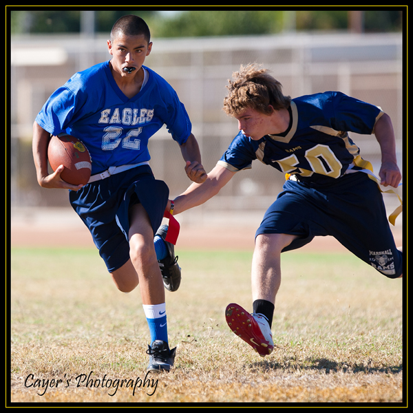 "Cayer's Sports Action Photography" Long Beach Middle School Flag