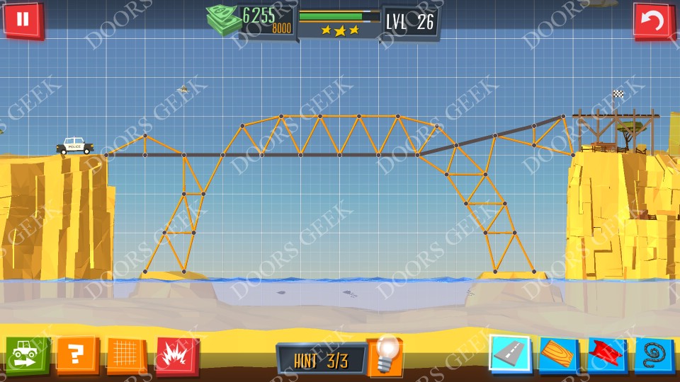 Build a Bridge! Level 26 Solutions Doors Geek