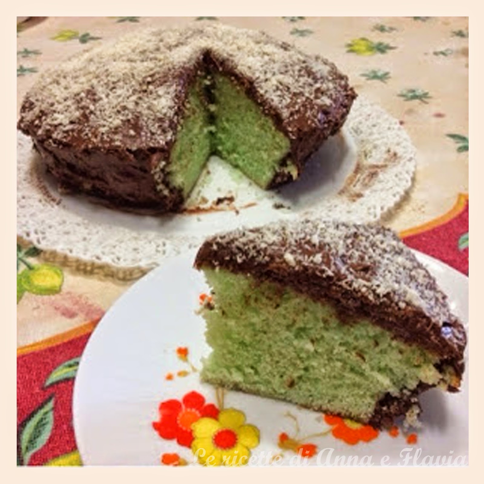 torta cocco menta e nutella