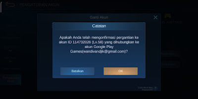 How to Overcome Failed to Change Mobile Legends Account With Google Play Game Juni 9