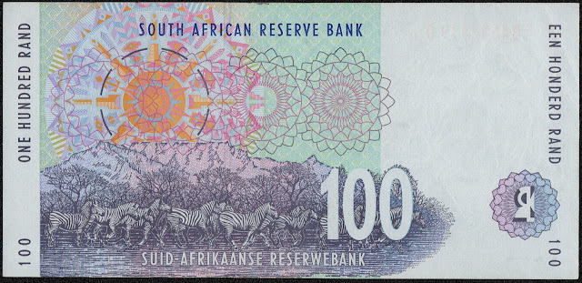 South African Currency 100 Rand banknote 1999