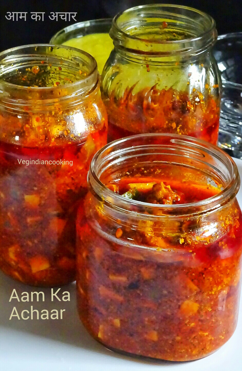 Veg Indian Cooking: Mango Pickle Recipe (Aam Ka Achaar) | Pickle mango ...