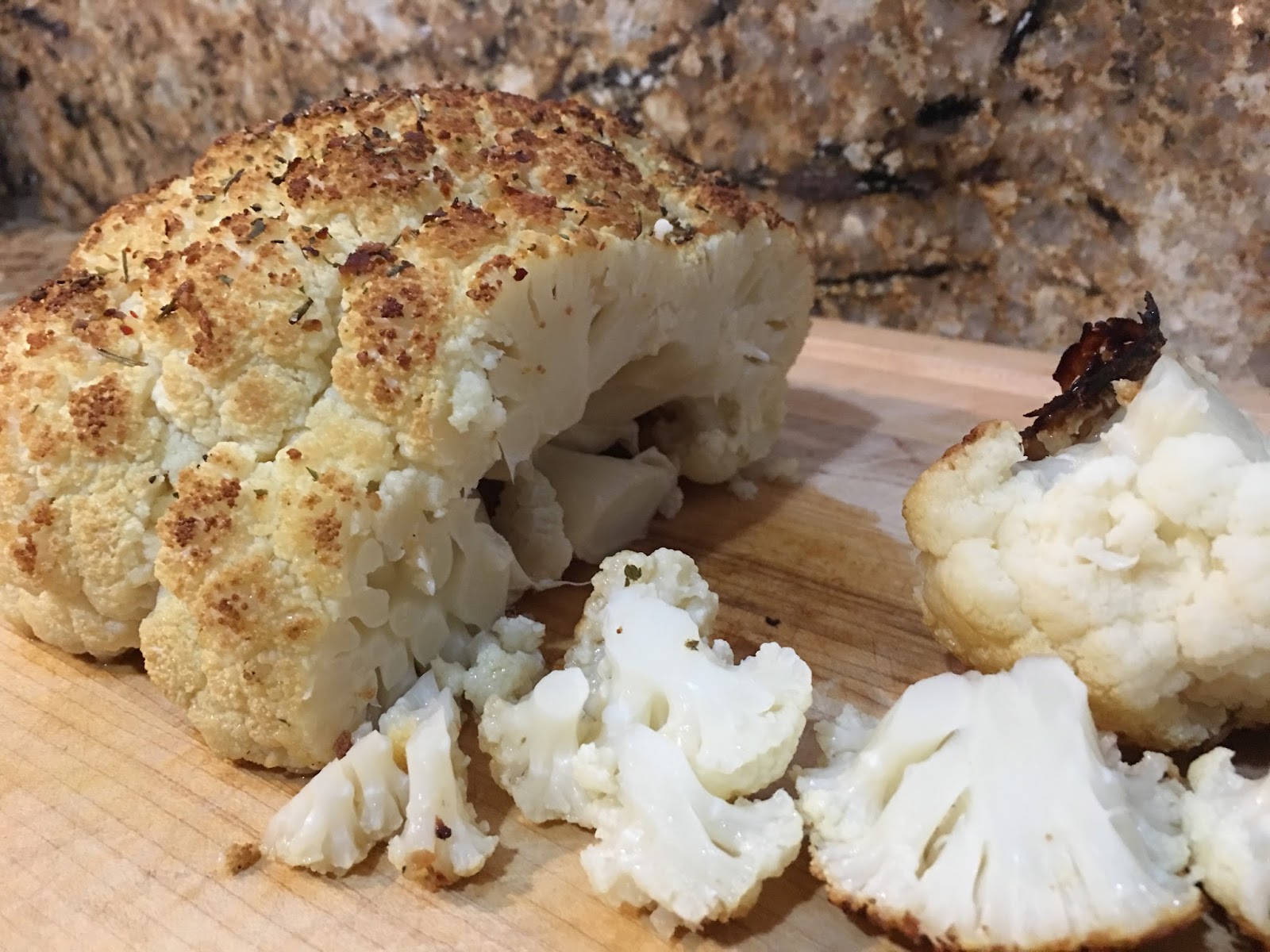 Whole Roasted Cauliflower with Herbs and Spices mysavoryspoon