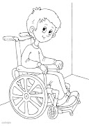 Dibujos de niños discapacitados para colorear plantilla colorear recortar discapacitado 