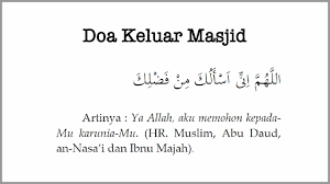 Doa Keluar Masjid