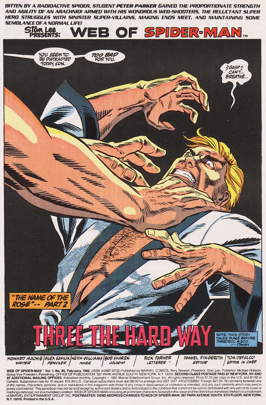 Read online Web of Spider-Man (1985) comic -  Issue #85 - 2