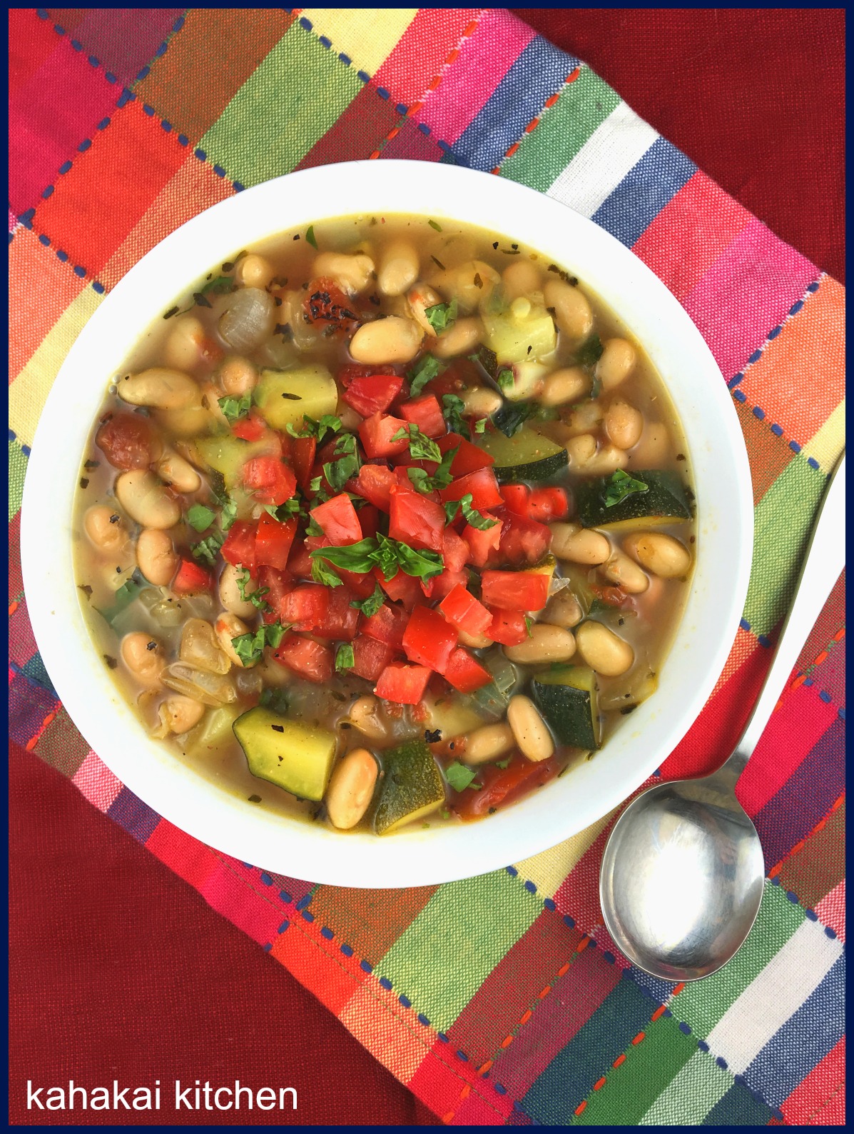 Kahakai Kitchen Summery Zucchini and White Bean Soup for Souper (Soup