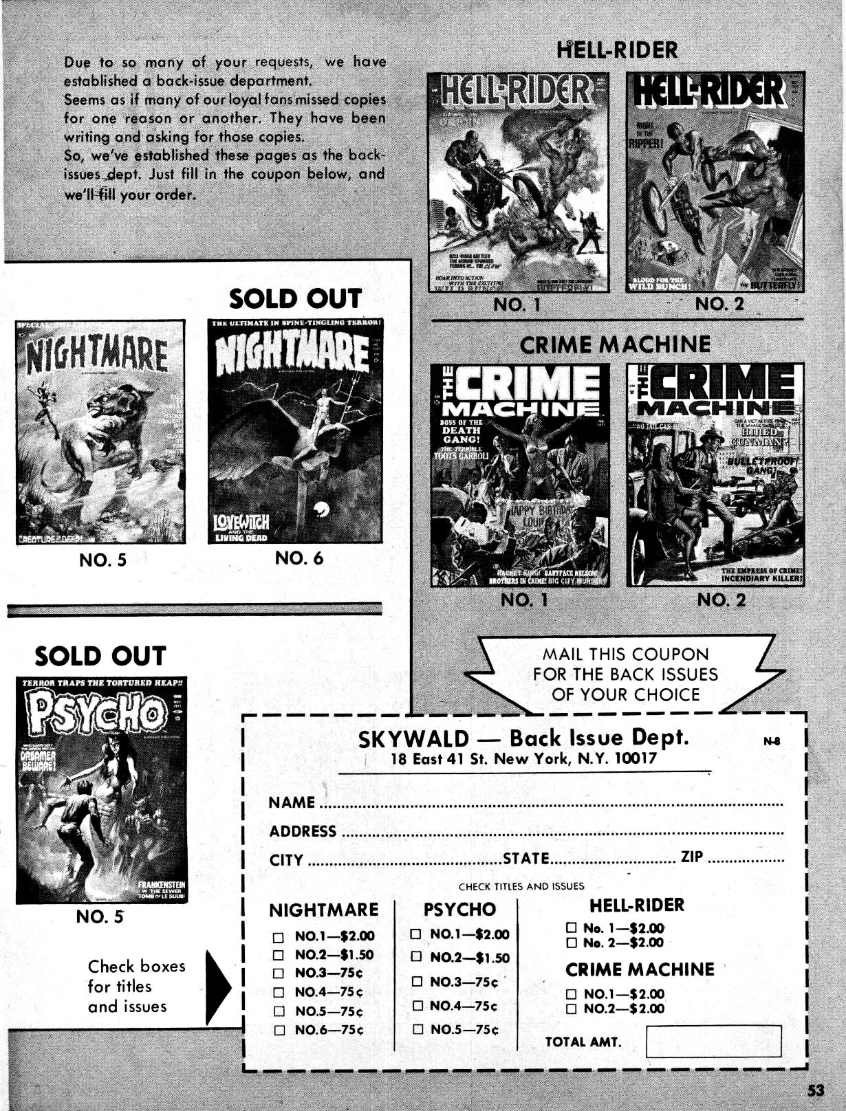 Read online Nightmare (1970) comic -  Issue #8 - 52