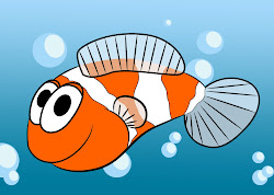 cartoon clownfish draw drawing orange lives sea he