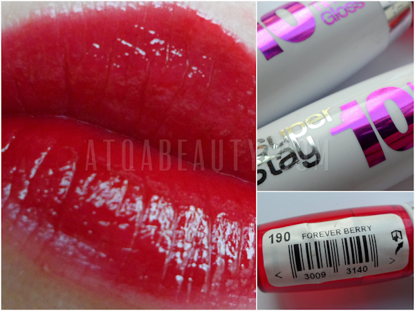 Maybelline, SuperStay 10H Tint Gloss, 190 Forever Berry