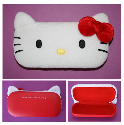 Hello Kitty cute face glasses case