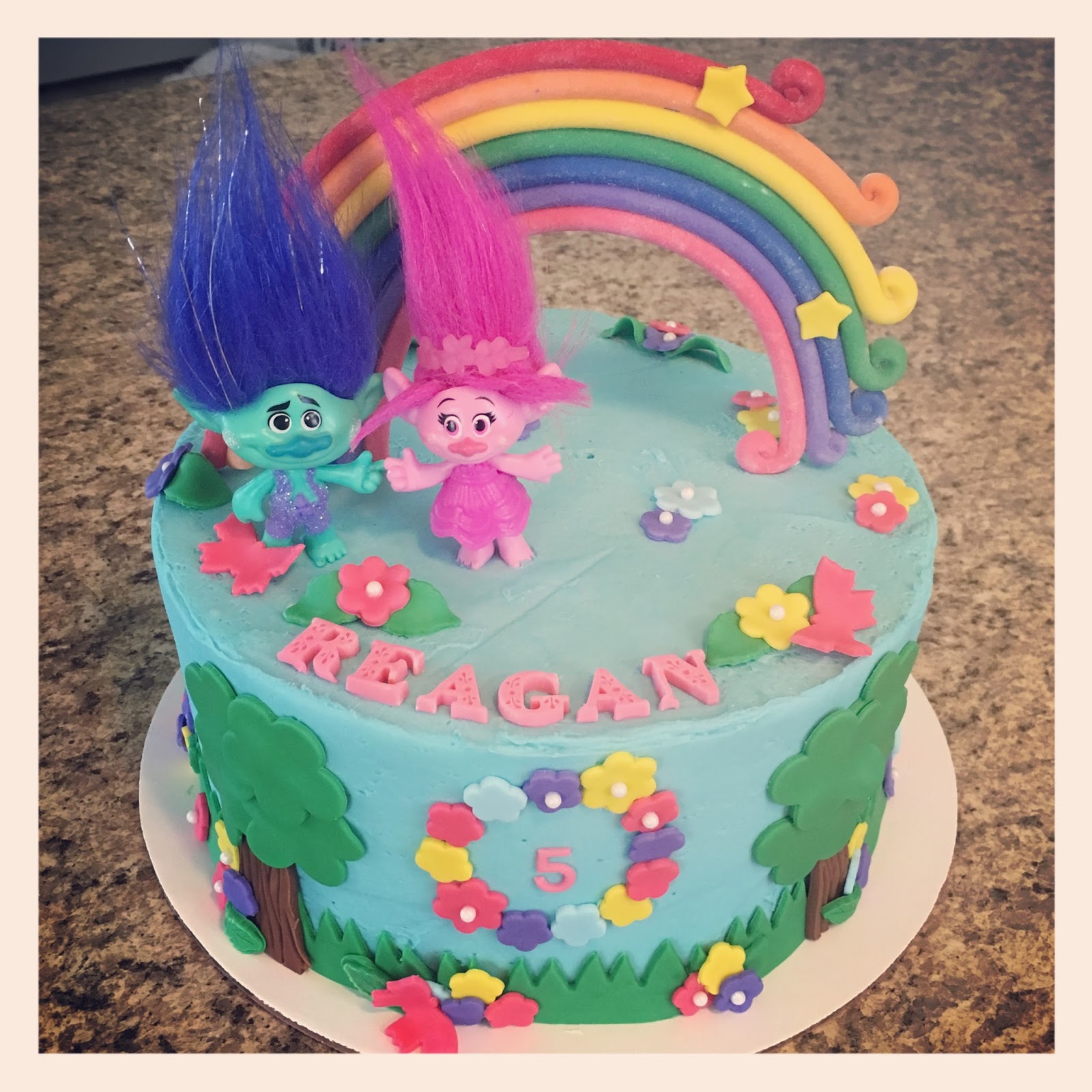 Simple Trolls Birthday Cake Simple Trolls Birthday Cake