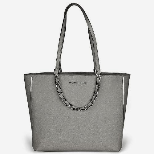 Michael Kors Harper Specchio Large East West Tote in Pearl Grey Finding ...