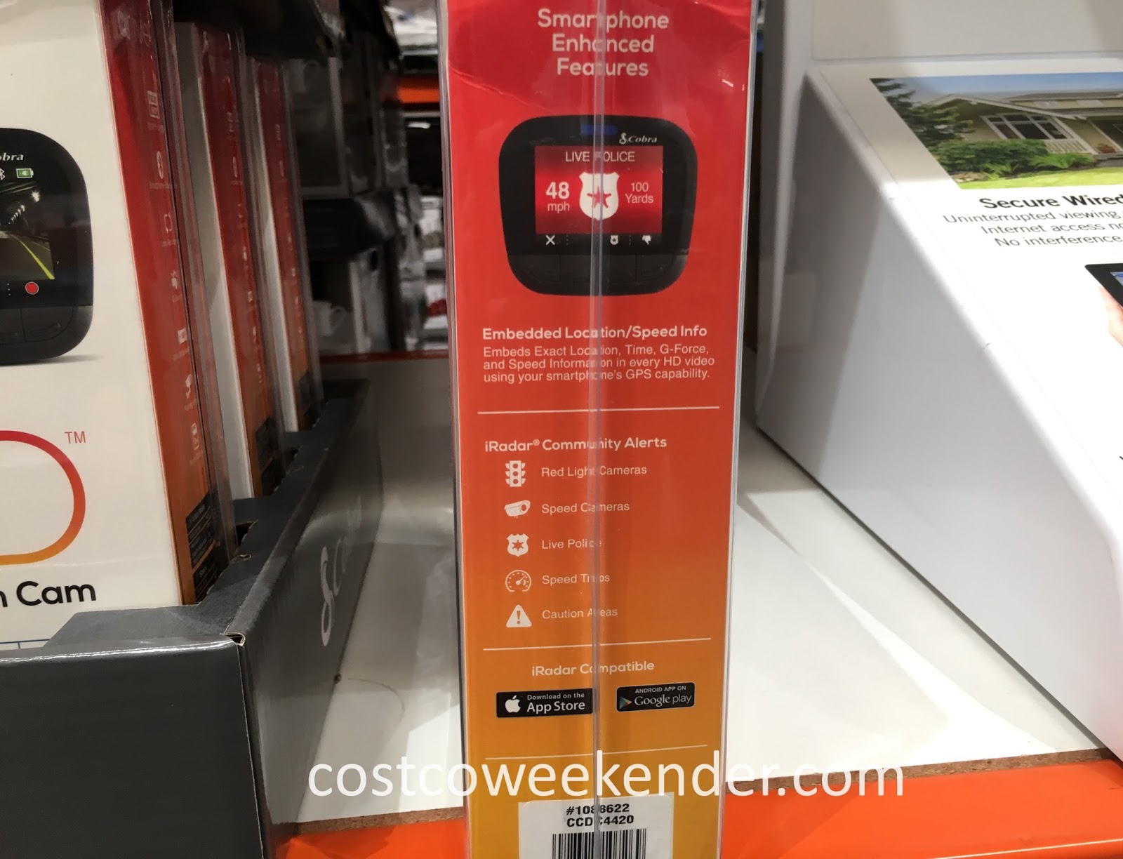 Cobra Drive HD Smartphone Enhanced Dash Cam (model CCDC4420) Costco