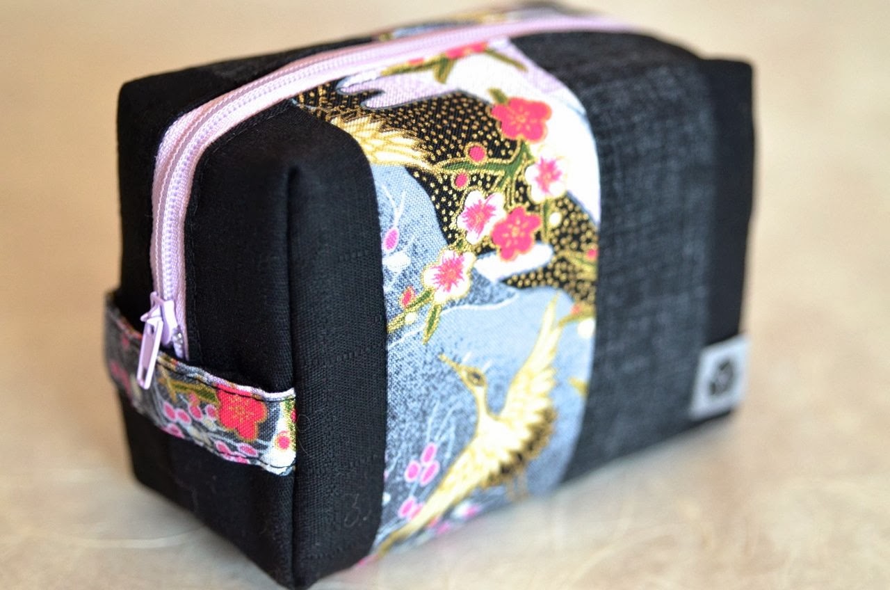Kosmetiktäschchen SAGANO Kameratasche Schminktäschchen aus japanischen Stoffen von NORIKO handmade, Japan, Design