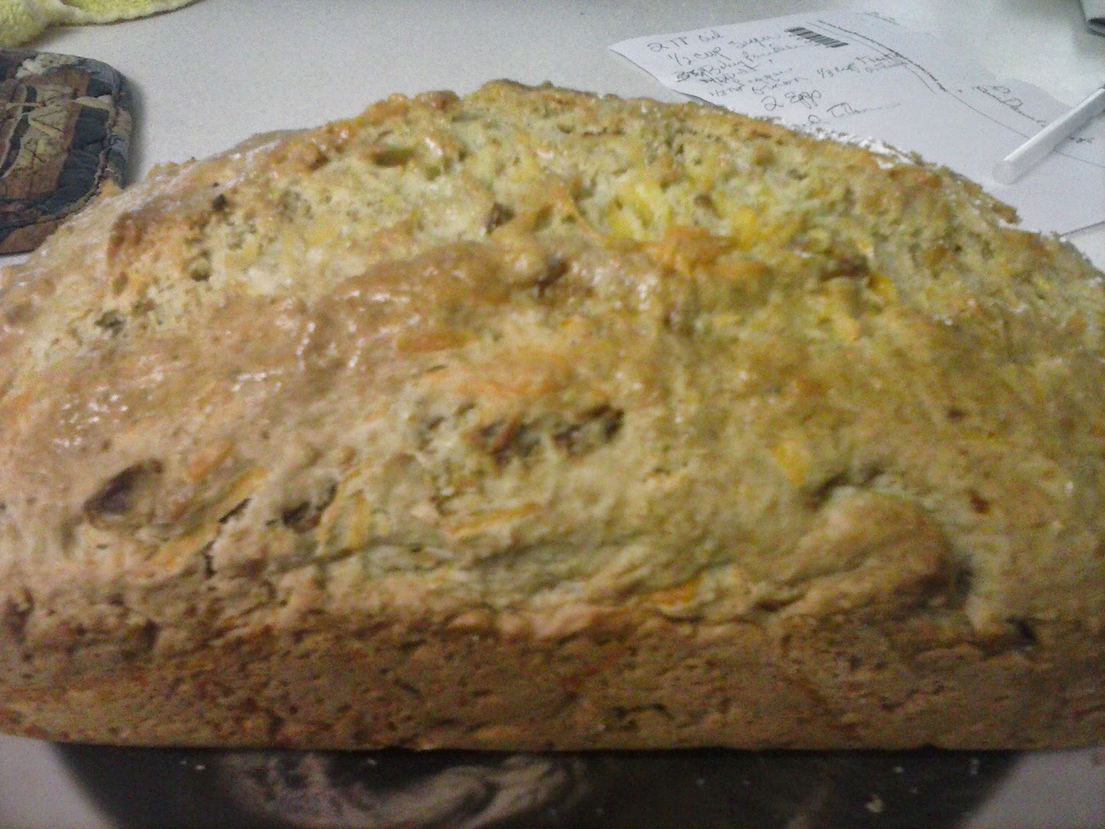 Crone Cronicles Oat Pulp Onion Cheddar Bread