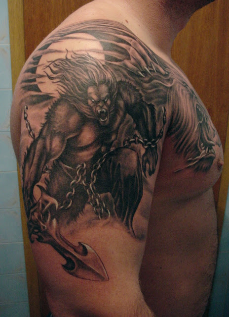 Tatuaje de Hombre Lobo