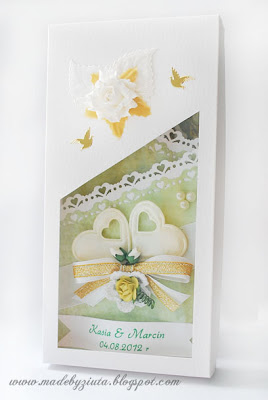 kartki okolicznościowe ręcznie robione kartka ślubna wesele kartka typu składaczek