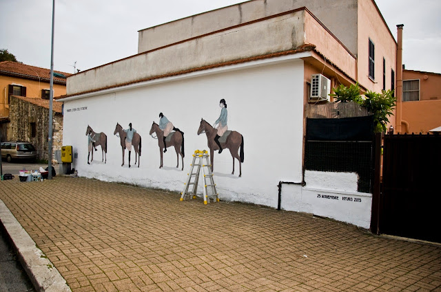 New Street Art By Hyuro For The International Day for the Elimination of Violence against Women in Terracina and Formia, Italy 3