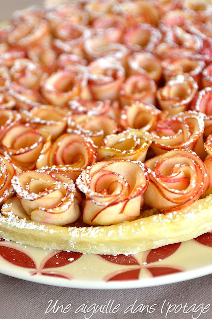 Tarte aux pommes "bouquet de roses"