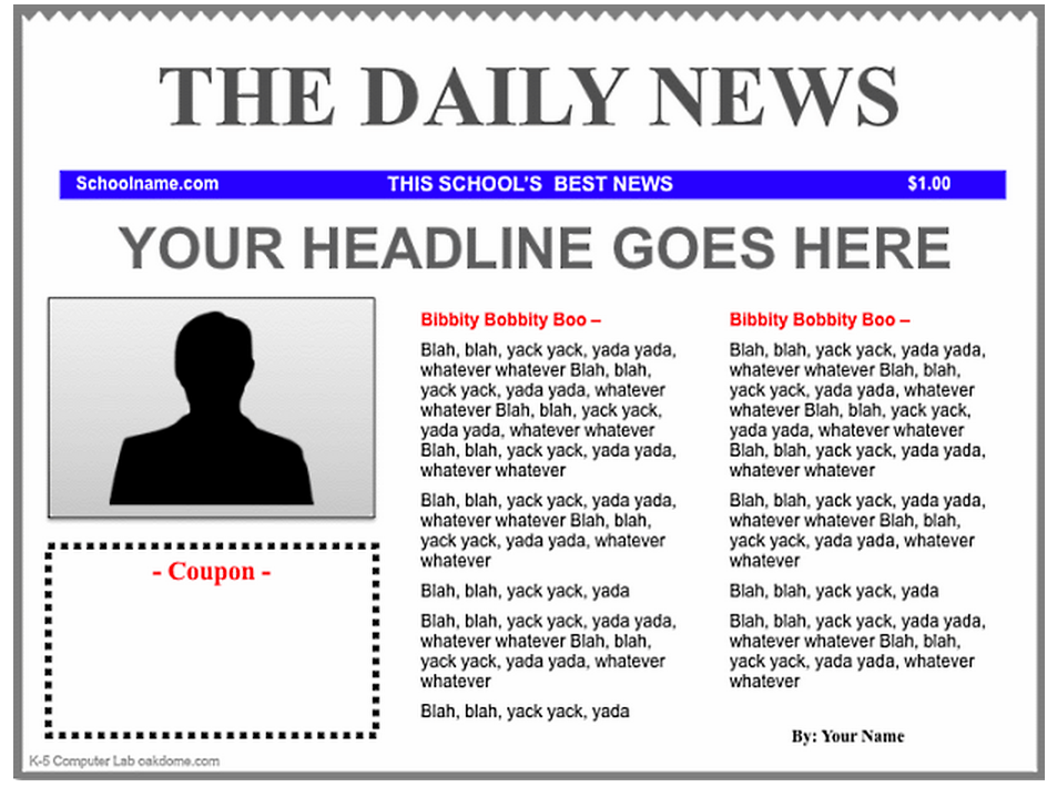 3 Good iPad Newspaper Templates for Teachers | Educational Technology ...