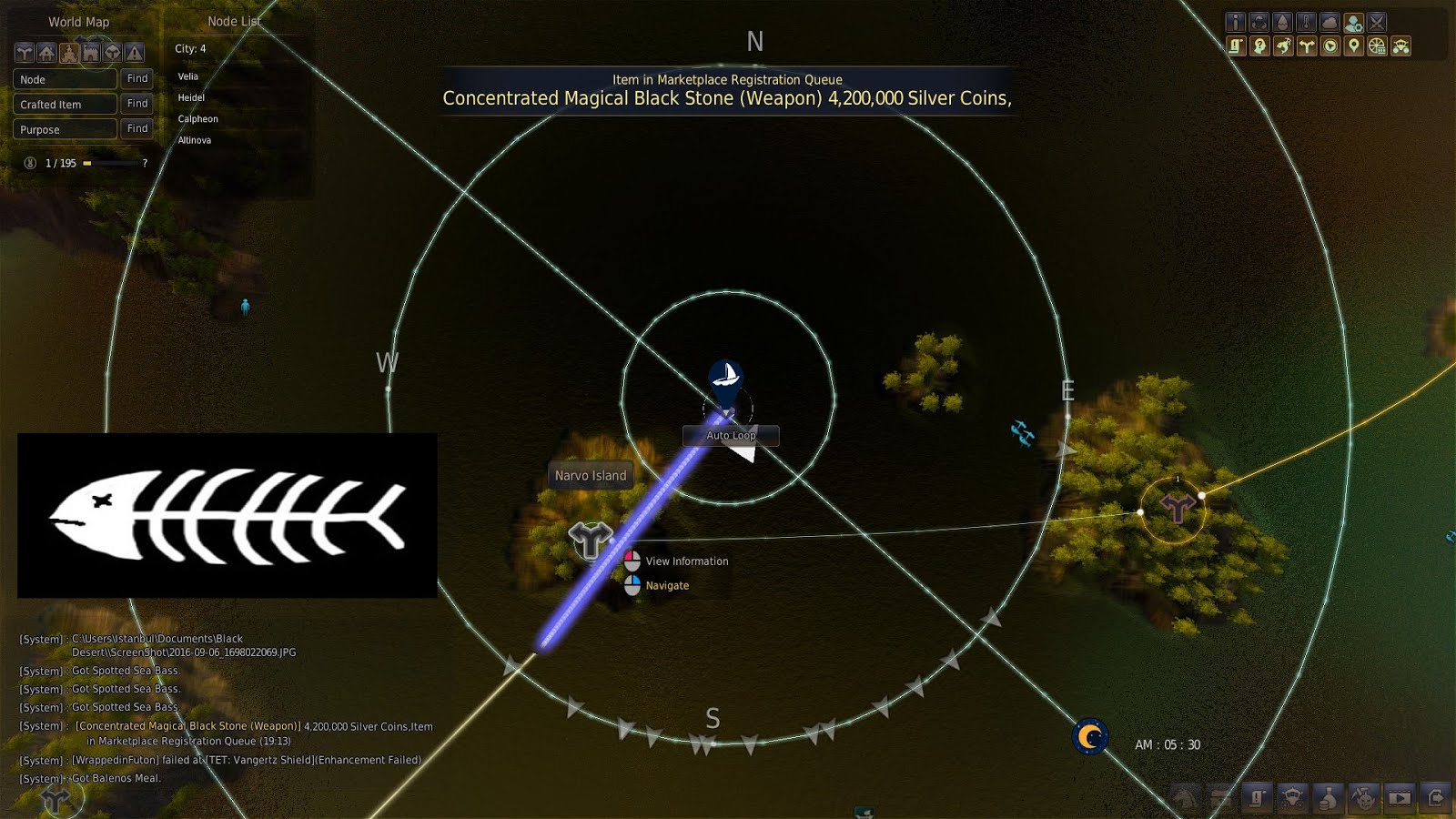 Nu Wave Fishing BDO Hot Spot Post 2 Spotted Sea Bass, Seas of Olvia