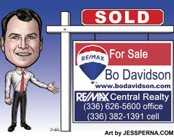 RE/MAX sold sign caricature ad