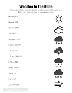 Weather In The Bible Matching Sheet | scriptureand.blogspot.com