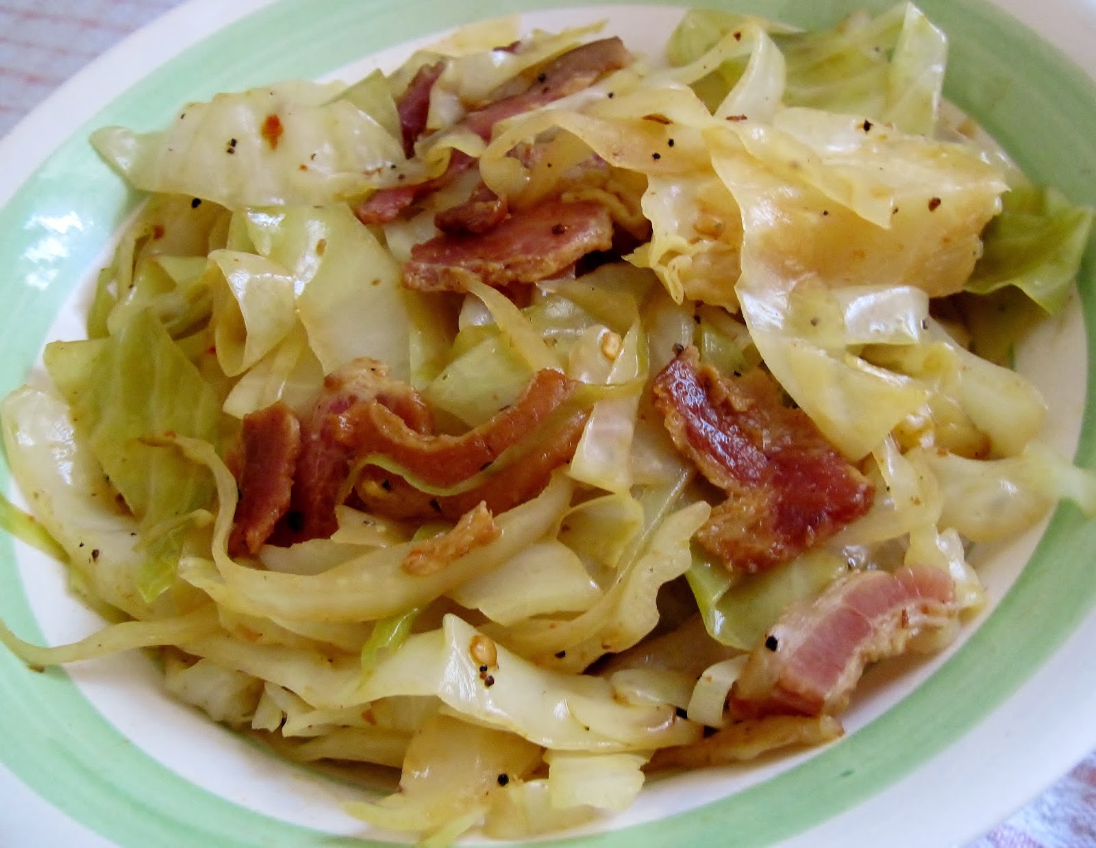 spicy barbecue bacon cabbage