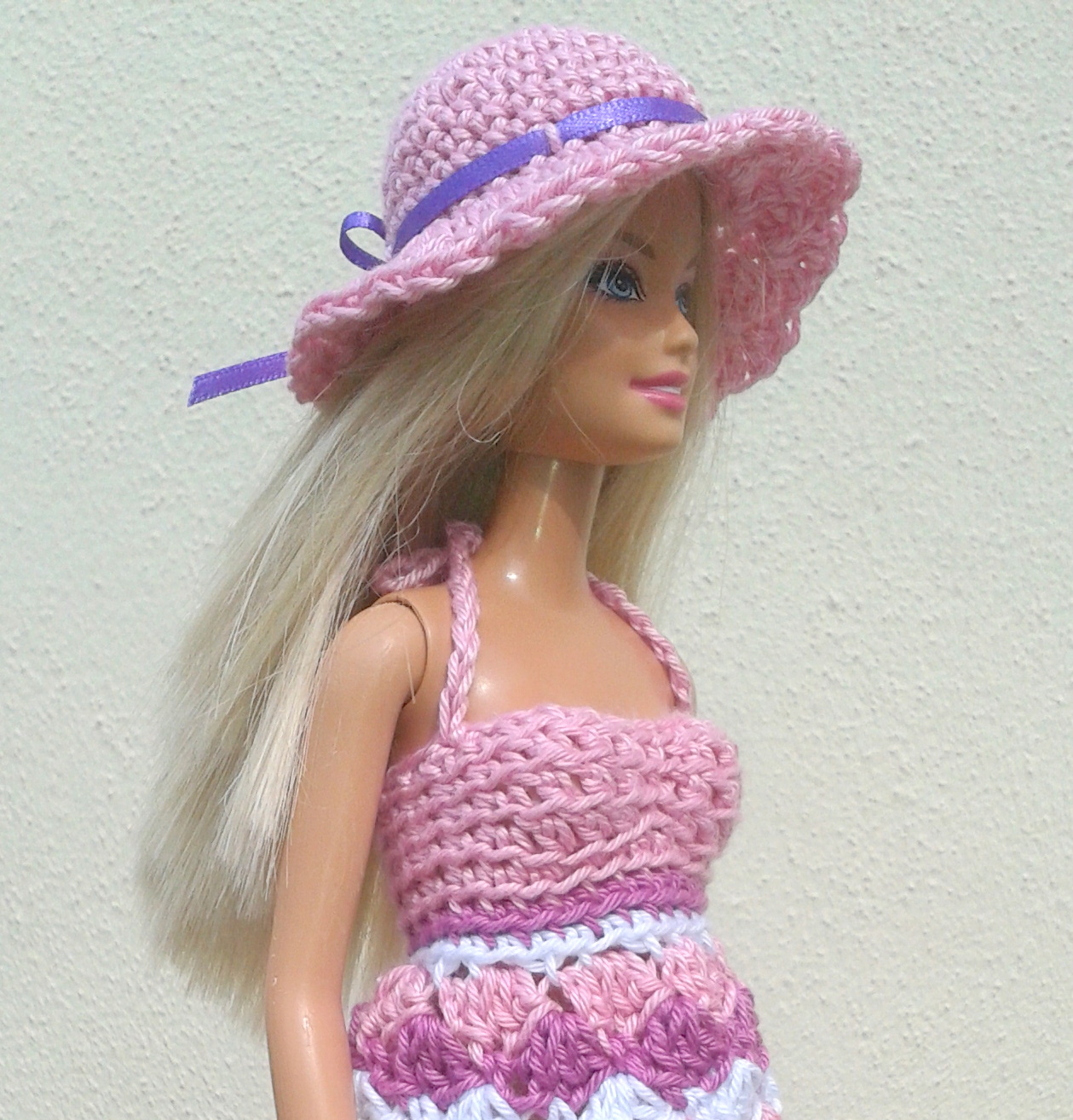 Linmary Knits: Barbie crochet summer dress and hat