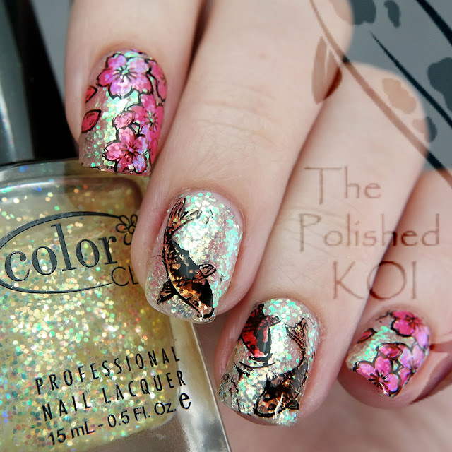 Color Club Snow Flakes Cherry Blossom Leadlight Stamping