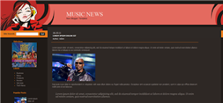 Music News Blogger Template is a music related quality blogger Template