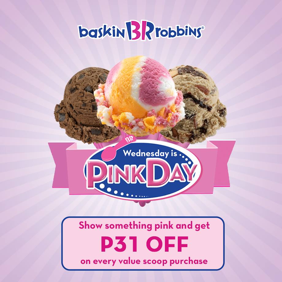 Manila Shopper BaskinRobbins Wednesday Pink Day Promo