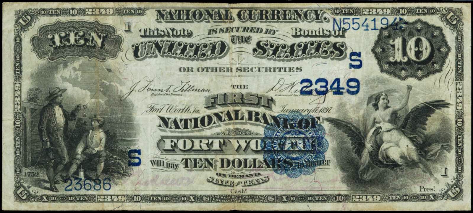 1882 Ten Dollar National Currency