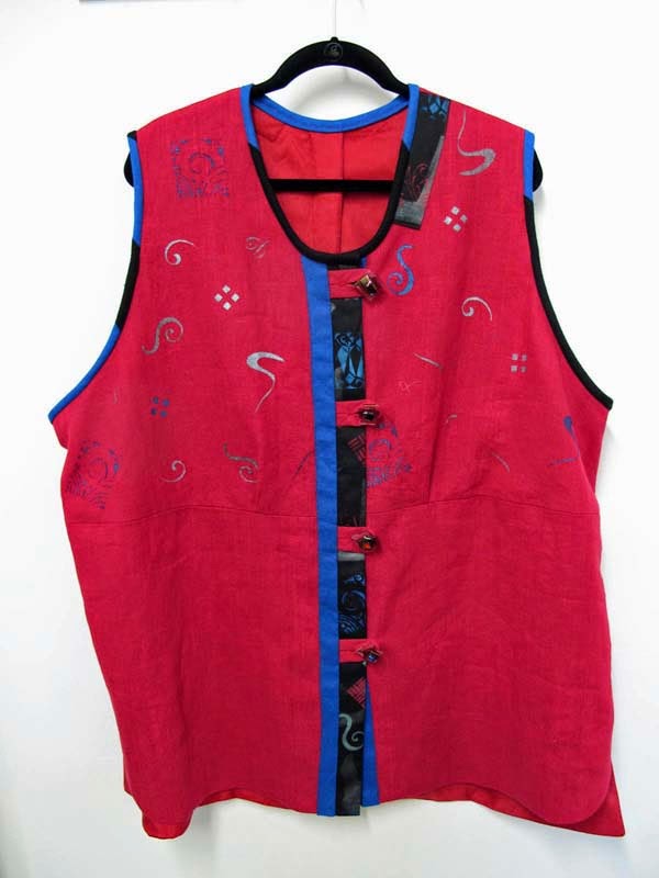 With Needle and Brush: Whimsical Red Vest