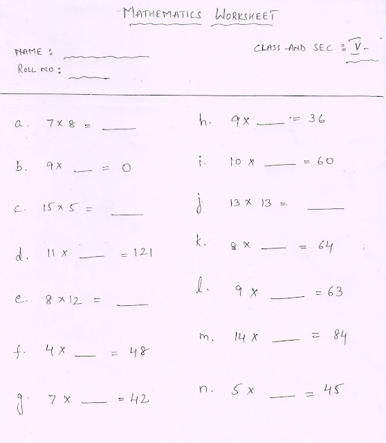 aps-golconda-priyanka-gupta-maths-holiday-homework-5th-class