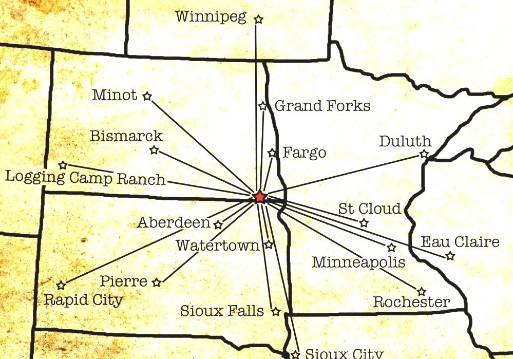 Coteau Des Prairies Map Of South Dakota And Minnesota